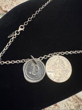 Waxing Poetic Silver Initial 'D' Pendant Necklace